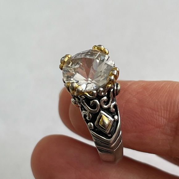 Premier Designs Jewelry - Premier Designs 4Ct CZ gold silver tone ring